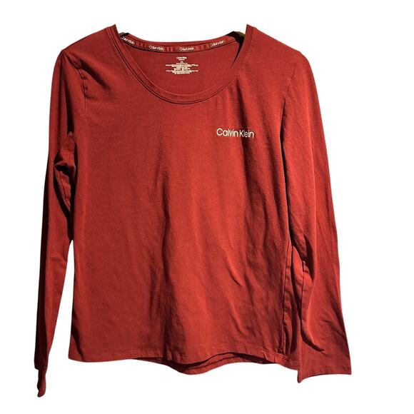 Loungewear Comfy Warm Ladies Calvin Klein long sleeve sleepwear shirt size large - Picture 1 of 5